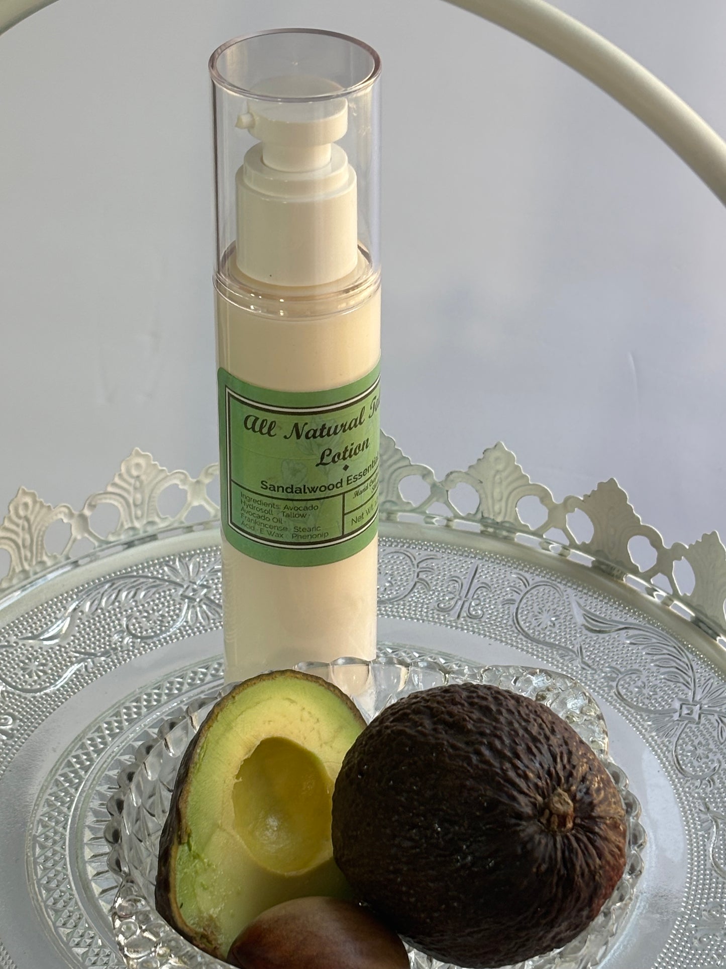 Tallow Lotion w Avocado Hydrosol and Avocado Oil