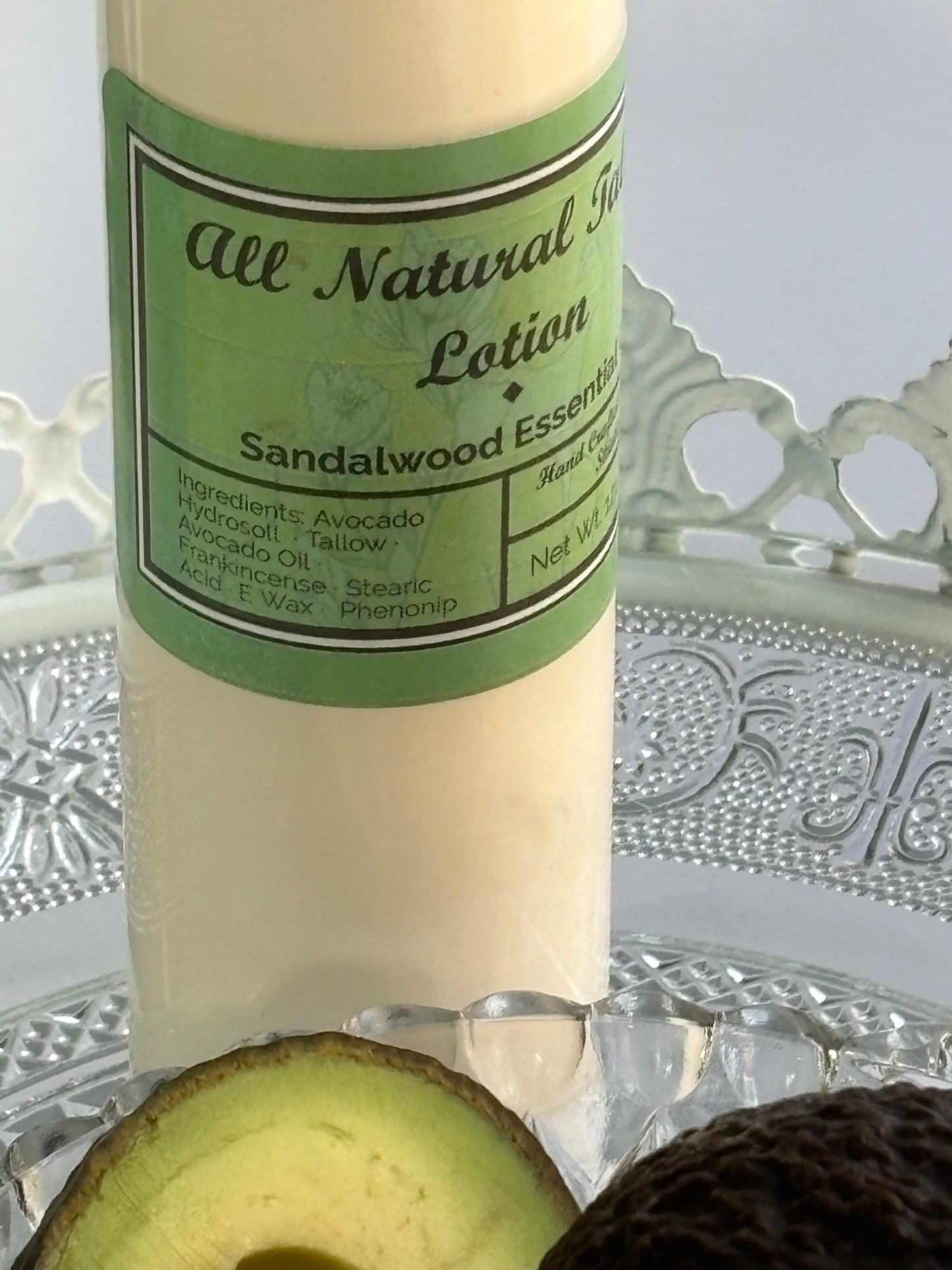 Tallow Lotion w Avocado Hydrosol and Avocado Oil