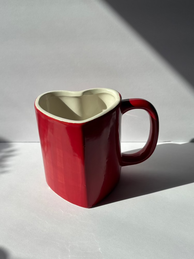 Tallow Lotion Candle in a Heart Shaped Mug