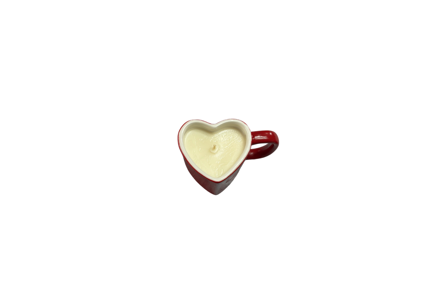 Tallow Lotion Candle in a Heart Shaped Mug